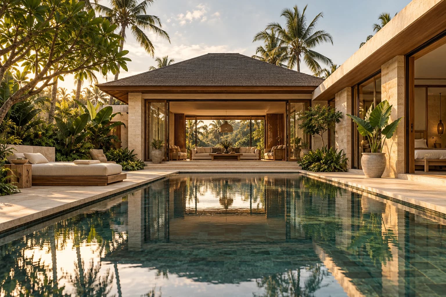 Nadara Villa exterior illustration for a sample website